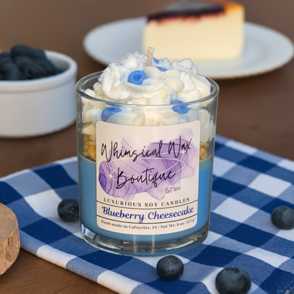 Dessert Candle: Blueberry Cheesecake