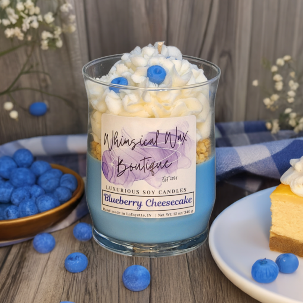 Dessert Candle: Blueberry Cheesecake